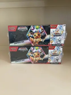 Pokemon TCG: Prismatic Evolutions – Surprise Box + Booster Bundle(2 sets) - Image 1