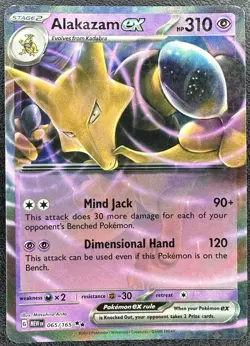 Pokemon TCG Alakazam EX 065/165 Scarlet Violet-151 NM/M Condition - Image 1