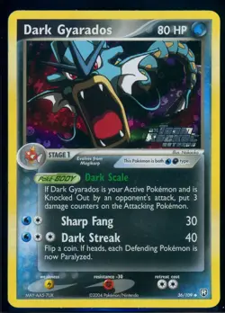 Pokemon EX TEAM ROCKET RETURNS - #36/109 Dark Gyarados - Reverse Holo - ENG - NM - Image 1