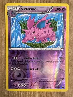 Nidorino - 44/116 - Uncommon - Reverse Holo NM English Pokemon Plasma Freeze - Image 1