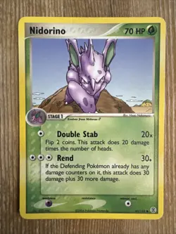 Pokemon TCG Nidorino EX FireRed & LeafGreen 41/112 Regular Uncommon DMG - Image 1