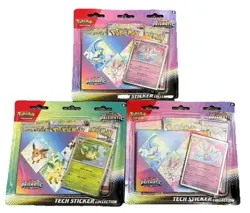 3 Pokemon TCG SV8.5 Prismatic Evolutions Tech Sticker Collection Blister Sealed - Image 1