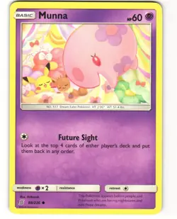 Munna Common Pokemon TCG Unified Minds 88/236 LP - Image 1