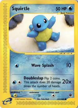 Squirtle 131/165 - Expedition - Pokemon - NM - Image 1