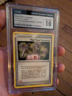 (TOP POP 1) CGC 10 GEM MINT Pokemon Pow! Hand Extension 85/109 EX Team Rocket - Image 1