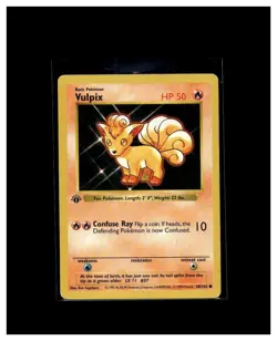 Pokemon TCG 1st Vulpix 068/102 Base Set (Shadowless) Regular - Image 1