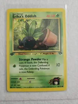 2000 Pokemon Gym Challenge 1st Edition Erika's Oddish #70/132 - Image 1