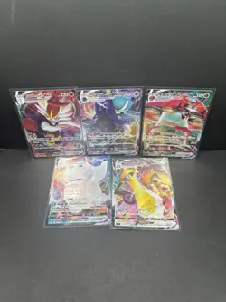 Pokemon VMAX Full Art Holo Lot 5 Cards Ultra Rare Collection - Image 1