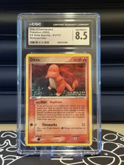 Ditto (Charmander) EX Delta Species 61/113 Reverse Holo Pokemon Card Graded CGC - Image 1