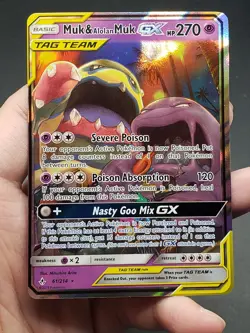 Pokemon Muk and Alolan Muk GX Unbroken Bonds Card 61/214 - Image 2