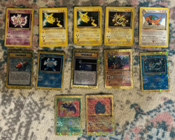12 X VINTAGE (1999) WOTC POKEMON CARDS - FIRST MOVIE PROMO & PRISM HOLO - Image 1