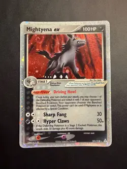 Pokemon Mightyena EX Holon Phantoms 101/110 Ultra Rare Holo Card English 2006 - Image 1