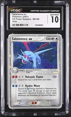 CGC 10 GEM MINT Salamence ex 2007 EX Power Keepers 96/108 Holo Pokemon Card - Image 1