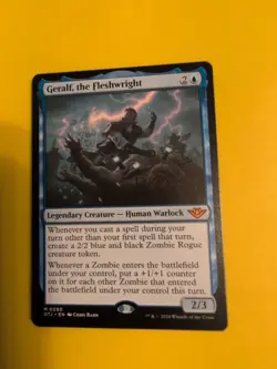 Geralf, the fleshwright. Mythic. OTJ human warlock MTG Card. - Image 1