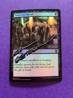 MTG Magic Innocent Blood FOIL Signed Artist Proof Sketch x1 EMA Carl Critchlow - Image 1