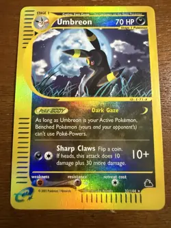 2003 Pokemon Skyridge Umbreon Reverse Holo Foil 32/144 Lightly Played - Image 1