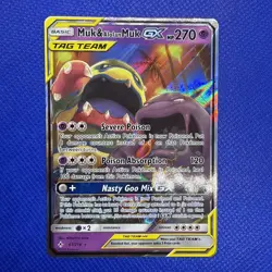 Pokemon TCG Muk & Alolan Muk GX 61/214 Ultra Rare Holo - SM Unbroken Bonds - NM - Image 1
