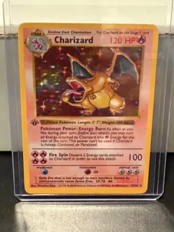 Fan made art work Charizard 4/102 First edition Holo Rare 1999 Pokemon Base Set - Image 1