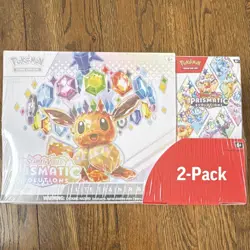 Pokemon Scarlet & Violet Prismatic Evolutions Elite Trainer Box 2-Pack Eevee - Image 1