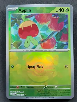 Applin 009/131 Master Ball Pattern Prismatic Evolutions Pokemon TCG - Image 1