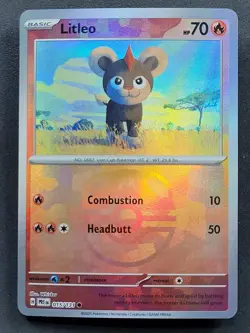Litleo 015/131 Master Ball Pattern Prismatic Evolutions Pokemon TCG - Image 1