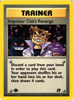 Pokemon TCG Team Rocket 1st Edition Imposter Oak's Revenge Uncommon VLP - Image 1