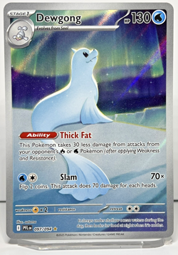 2025 POKEMON PFL EN-PHANTASMAL FLAMES 097 DEWGONG ILLUSTRATION RARE sb1 - Image 2