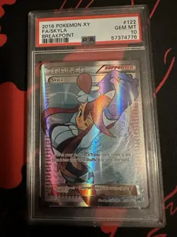 2016 POKEMON XY BREAKPOINT #122 FULL ART/SKYLA PSA 10 GEM MINT - Image 1
