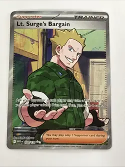 Lt. Surge's Bargain 170/132 Me01: Mega Evolution Holo Pokemon TCG NM - Image 1