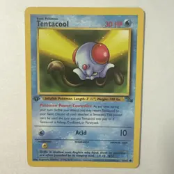 Tentacool 56/62 Common (1st Edition) Pokemon TCG: Fossil 1999 Wizards - Image 1