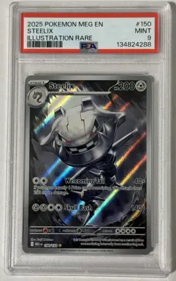 Pokemon Steelix Me01 Mega Evolution 150/132 Illustration Rare Holo PSA 9 - Image 1