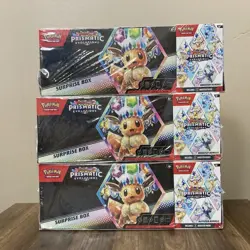 Pokemon Prismatic Evolutions Surprise Box & Booster Bundle Sams Club - LOT OF 3 - Image 1