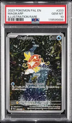 2023 POKEMON PAL EN-PALDEA EVOLVED ILLUSTRATION RARE #203 MAGIKARP PSA 10 - Image 1