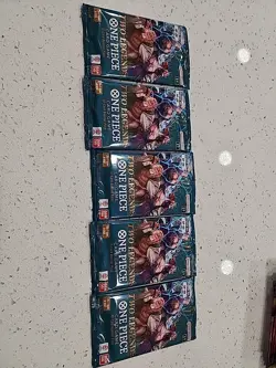 One Piece Two Legends OP-08 Lot Of Five 5 Booster Packs English B - Image 1