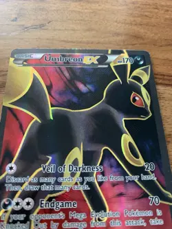 Pokemon Card Tcg Umbreon Ex 119/124 Fates Collide Full Art Rare Holo - Image 5