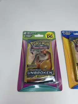 3 Pokemon Unbroken Bonds DG Sun&Moon 2 Mini Booster Packs + Bonus Card NEW - Image 2