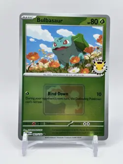 Bulbasaur 001/132 MEG 2026 Pokemon Day League Promo PLAY Stamp Pokemon Card - Image 1