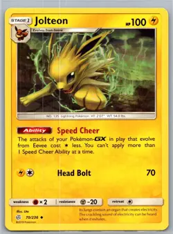 Pokemon Jolteon 70/236 Cosmic eclipse Non Holo NM - Pokemon Card - Image 1