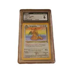 Dragonite Fossil 4/62 Holo Rare CGC 6 Pokemon TCG Card 1999 - Image 1