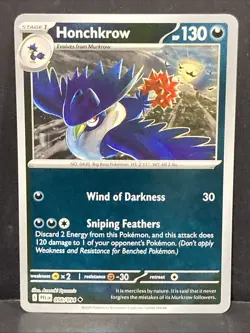 Honchkrow Pokemon ME02 Phantasmal Flames Reverse Holo 058/094 TCG - Image 1