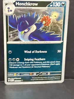 Honchkrow Pokemon ME02 Phantasmal Flames Reverse Holo 058/094 TCG - Image 2