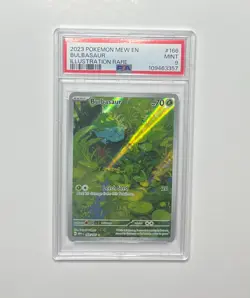 Pokemon-EN Scarlet And Violet 151 Bulbasaur Illustration Rare IR 166/165 PSA 9 - Image 1