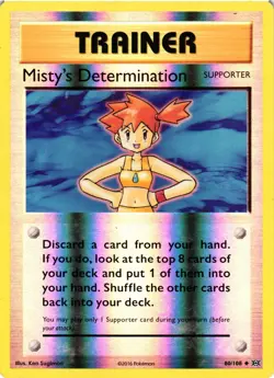Pokemon TCG Misty's Determination XY Evolutions 80/108 Reverse Holo Uncommon LP - Image 1