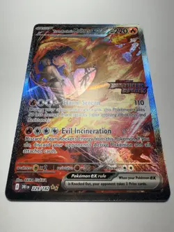 2025 Pokemon Team Rocket's Moltres ex UPC Promo Destined Rivals Stamp #229/182 - Image 2