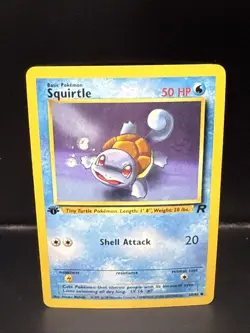 Pokemon TCG Squirtle 68/82 Team Rocket 1st Edition Non-Holo Regular D - Image 1