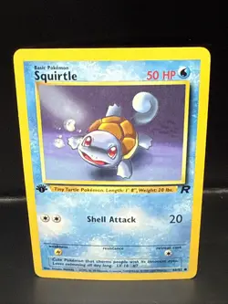 Pokemon TCG Squirtle 68/82 Team Rocket 1st Edition Non-Holo Regular O - Image 1