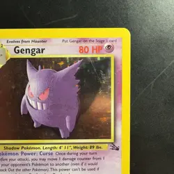 Pokemon Vintage Holo Gengar 5/62 Fossil WoTC 1999 - Image 3