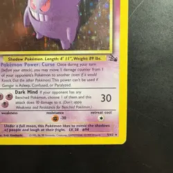 Pokemon Vintage Holo Gengar 5/62 Fossil WoTC 1999 - Image 4