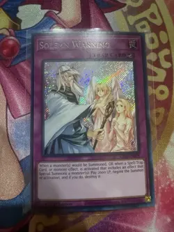 Solemn Warning RA02-EN078 Secret Rare 1st Edition NM Yugioh - Image 1
