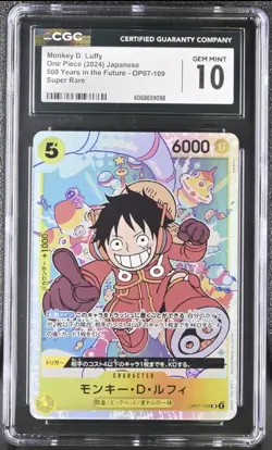 ONE PIECE MONKEY D. LUFFY OP07-109 500 YEARS SUPER RARE JAPANESE CGC 10 - Image 1